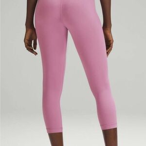 Lululemon align crops 21” dusty pink size 12